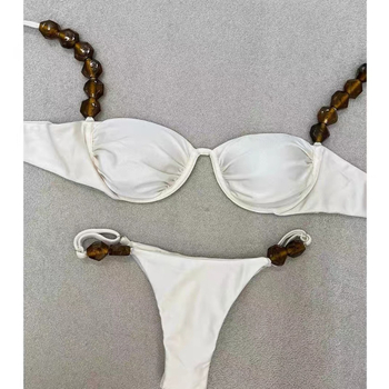 Costum de baie din două piese cu underwire, țesătură nylon, căptușeală nylon, pentru adulți