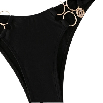 Costum de baie pentru femei - bikini uni, material nylon 80%, căptușeală poliester cu 20% spandex, fără bretele, slip bikini