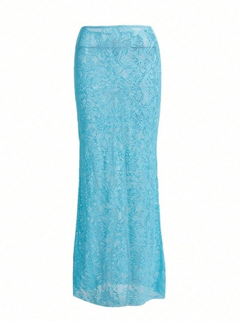 Trodijelni bikini set s mrežastim prekrivačem, poliester tkanina s podstavom od spandeksa, s umetnim jastučićima za prsima