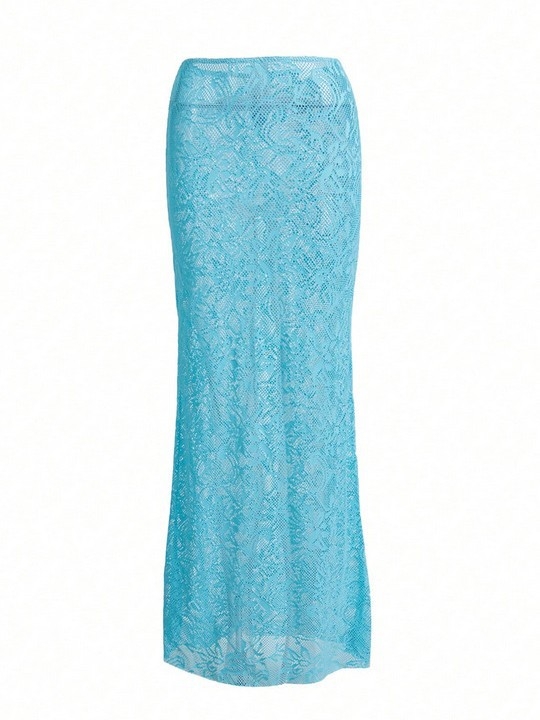 Trodijelni bikini set s mrežastim prekrivačem, poliester tkanina s podstavom od spandeksa, s umetnim jastučićima za prsima