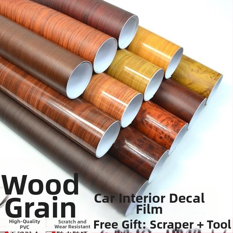 Φιλμ εσωτερικού αυτοκινήτου με αλλαγή χρώματος και όψη ξύλου, PVC, για ταμπλό και κεντρική κονσόλα, γυαλιστερό/ματ φινίρισμα, μάρκα Shiao