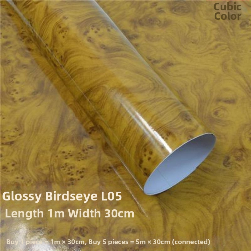 Φιλμ εσωτερικού αυτοκινήτου με αλλαγή χρώματος και όψη ξύλου, PVC, για ταμπλό και κεντρική κονσόλα, γυαλιστερό/ματ φινίρισμα, μάρκα Shiao