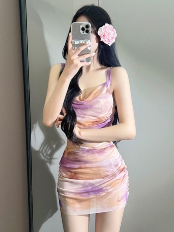 Ženski bikini set od tri komada s metalnom potporom za prsni koš, bez rukava, poliester tkanina s podstavom od spandexa, 300 g