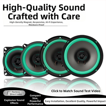 Koaksiālais auto skaļrunis ar pilnu diapazonu, vidējā bass un tweeter