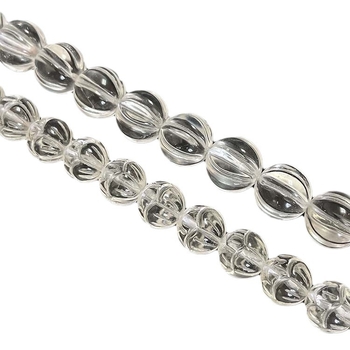 Mărgele libere din cristal, design de lotus sculptat, finisaj lustruit