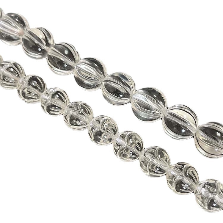 Mărgele libere din cristal, design de lotus sculptat, finisaj lustruit