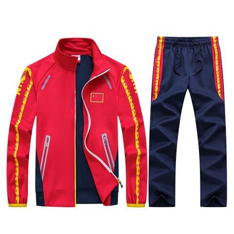 Ijesus svītrainā sporta uzvalks, universāls pieaugušais, garās piedurknes, poliester, piemērots ziemai, pavasarim un rudenim