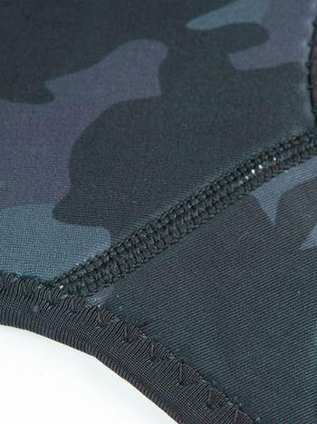 Неопренова водолазна шапка 2 мм, камуфлаж, материал: 90% неопрен + 10% найлон, за възрастни, за плуване и снорклинг