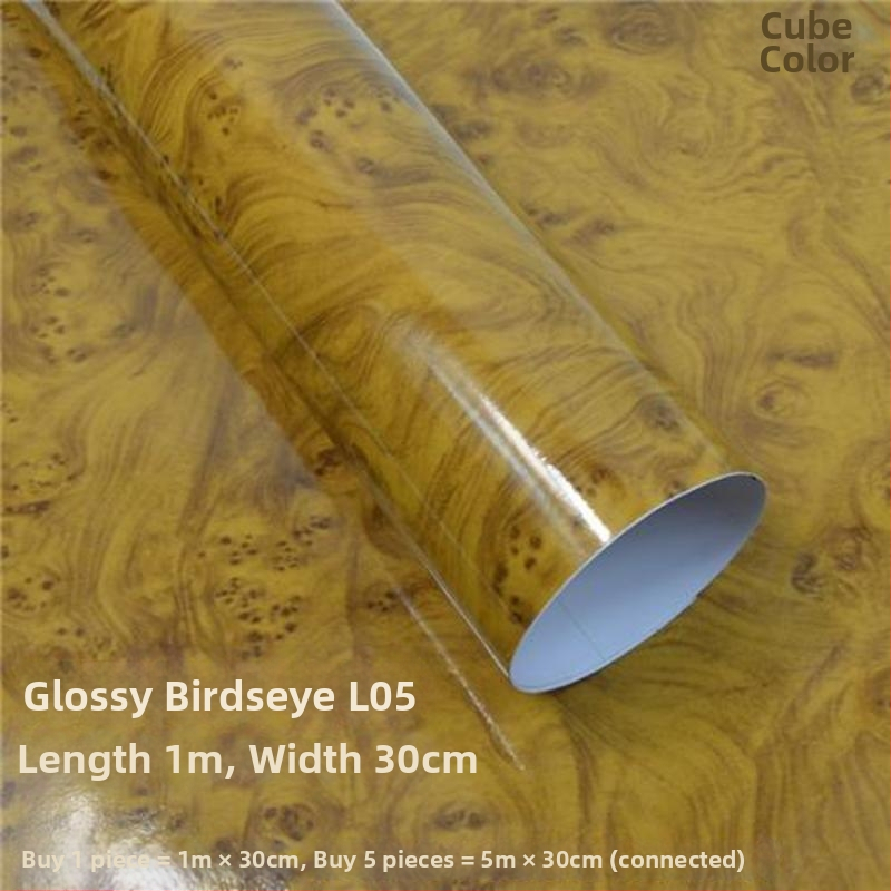 Εσωτερικό αυτοκινήτου: φιλμ βινυλίου με αλλαγή χρώματος σε σχέδιο ξύλου για κεντρικό πάνελ κονσόλας – PVC, γυαλιστερό/ματ φινίρισμα