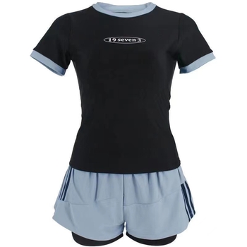 Ženské dvojdielne plavky so split dizajnom, konzervatívny štýl, rýchloschnúci polyester, kovová opora bez podprsenky, 220 g