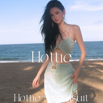 Costum de baie split, set de trei piese, cu bureți la bust, fără bretele, culoare uni, material nylon, căptușeală poliester-elastan