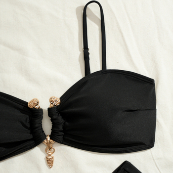 Costum de baie bikini cu burete pentru sân, fără suport metalic, material nylon, căptușeală 80% nylon / 20% spandex, fără mâneci