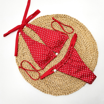 Bikini set s točkastim uzorkom, gornji dio bez čelične potpore; materijal 80% poliester, podstava od najlona 80%; 180 g; model JC1222