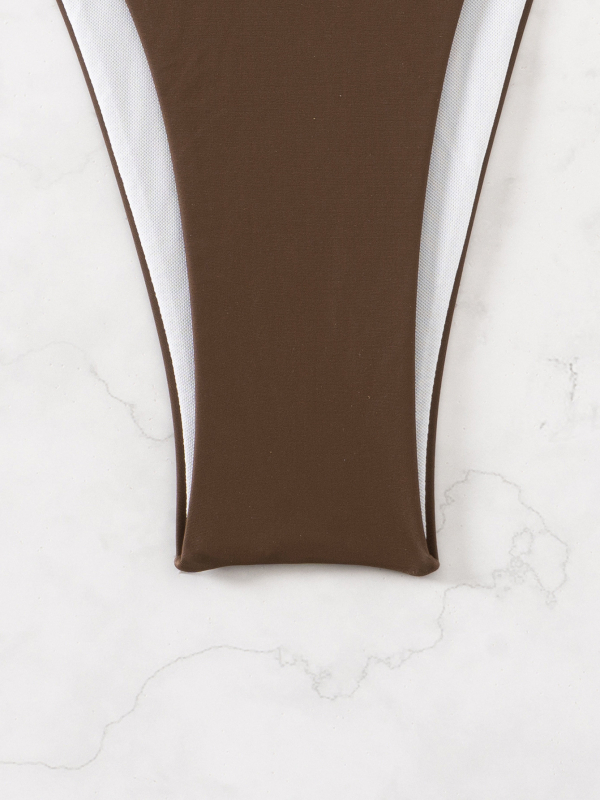 Costum de baie din două piese pentru femei, cu cupe căptușite, nylon, căptușeală poliester-elastan, 120 g/m²