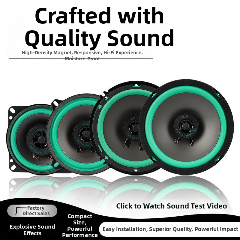 Koaksiālais auto skaļrunis ar pilnu diapazonu, vidējā basu skaņa un tweeteris