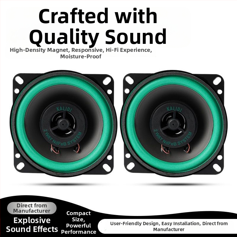 Automašīnas skaļruņi – koaksiālie, pilns diapazons, vidējais bas, augstfrekvences skaļrunis