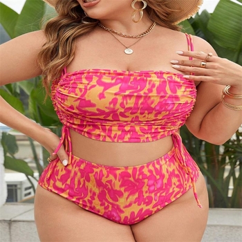 Ženski dvodijelni bikini set s otvorenim leđima, bez naramenica, s umetkom za poprsje, poliester (82%), podstava poliester 100%, težina 210 g