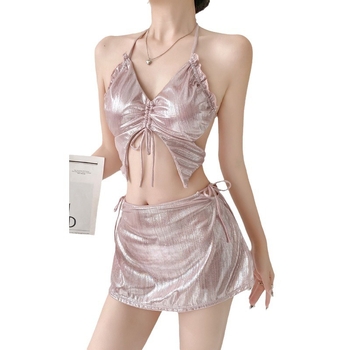 Ženski kupaći kostim s suknjicom, bez rukava, s umetkom za dojke, jednofaredni model, poliester 85% i podstava 100% poliester, gustoća tkanine 180 g/m2