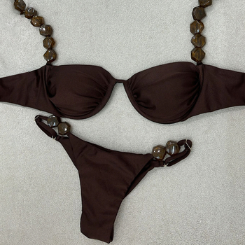 Bikini s čeličnom podrškom i jastučićem za dojke, materijal 80% najlon, 20% poliester, masa 170 g, bez naramenica