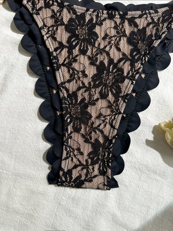 Split bikini za žene s čipkastim halterom, otvorenim leđima, trokut dizajn; poliester tkanina, podstava od spandexa, jastučić za dojke, 250 g
