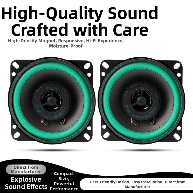 Koaksiālais automobiļu skaļrunis — pilns diapazons, vidējais bas, tweeter