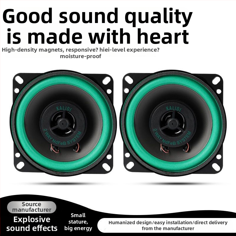 Koaksiālais auto skaļrunis ar pilnu diapazonu, mid-bass un tweeter