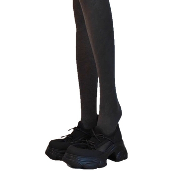 Moteriški PU odiniai Dad Shoes su apvaliu nosimi, 3-5 cm kulnas, raišteliai, guminė padas