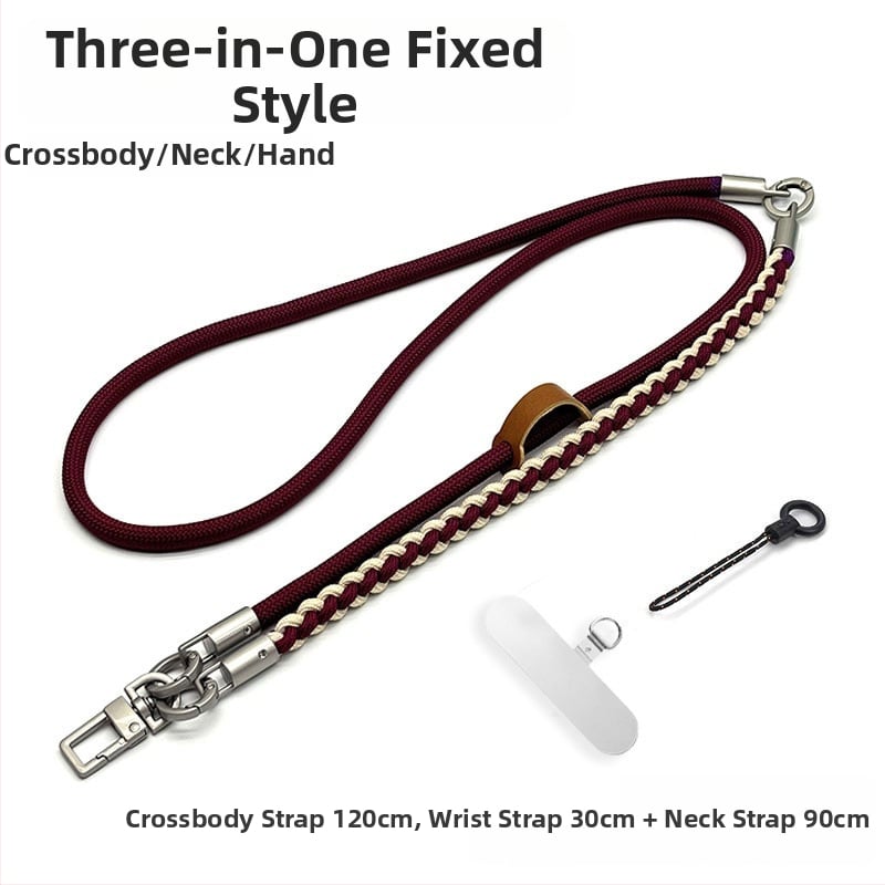 Телефонна каишка — ръчно тъкана полиестерна шнурка, метална катарама, унисекс, персонализируема