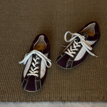 Moterų kedai Korejiško stiliaus, apvaliu nosimi, tinklinė viršutinė dalis, raišteliai, gumos padas