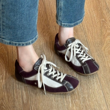 Moterų kedai Korejiško stiliaus, apvaliu nosimi, tinklinė viršutinė dalis, raišteliai, gumos padas