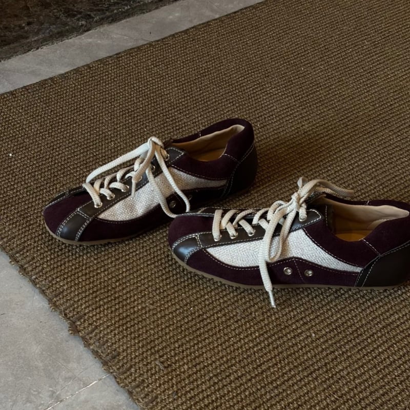 Moterų kedai Korejiško stiliaus, apvaliu nosimi, tinklinė viršutinė dalis, raišteliai, gumos padas