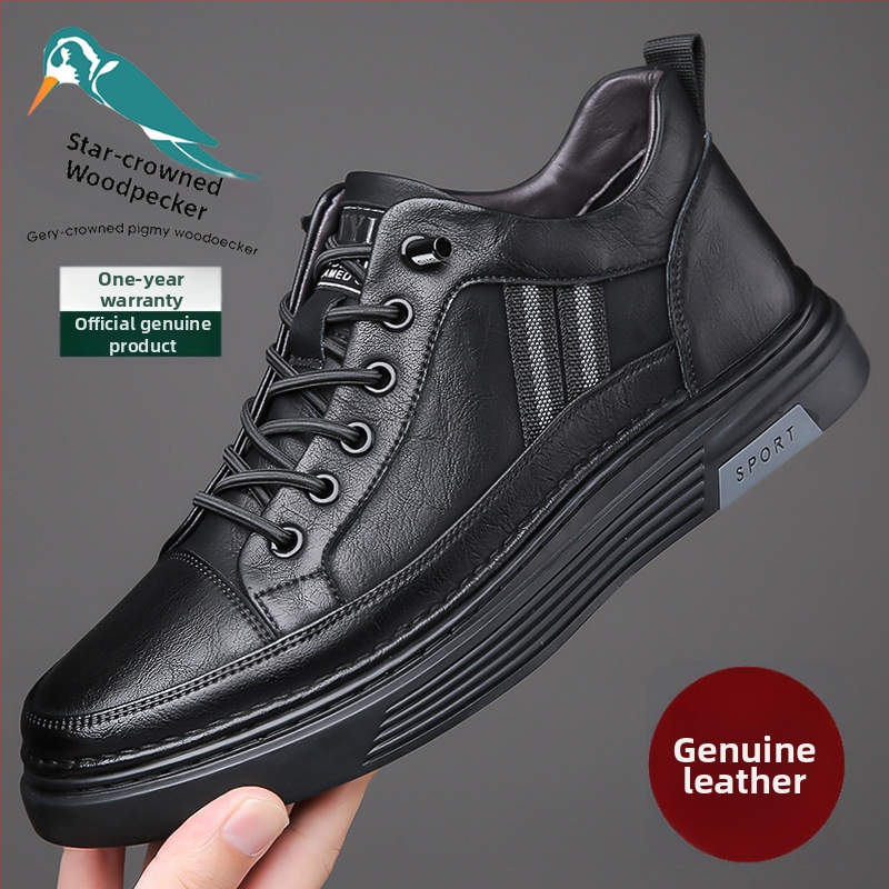 Vīriešu ādas ikdienas sneaker stilā ar splitādas ādas augšpusi, gumijas zole, PU zolīte, iekšējā odere no cūku ādas, vulkanizēta zole