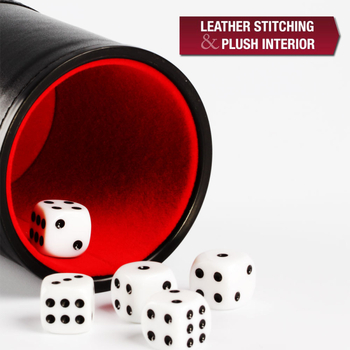 PU кожа чаши за зарове - бар/KTV комплект, правоъгълен дизайн, PP пластмаса + кожа, 100 броя, подходящи за шах и карти