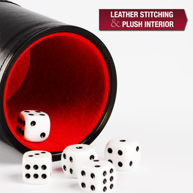 PU кожа чаши за зарове - бар/KTV комплект, правоъгълен дизайн, PP пластмаса + кожа, 100 броя, подходящи за шах и карти