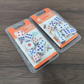 Пластмасови зарове, дизайн със заоблени ръбове, 600 броя, за шах и карти