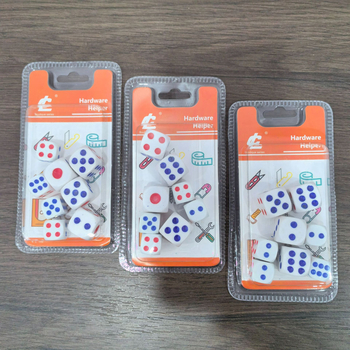 Пластмасови зарове, дизайн със заоблени ръбове, 600 броя, за шах и карти