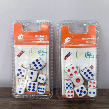 Пластмасови зарове, дизайн със заоблени ръбове, 600 броя, за шах и карти