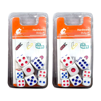 Пластмасови зарове, дизайн със заоблени ръбове, 600 броя, за шах и карти