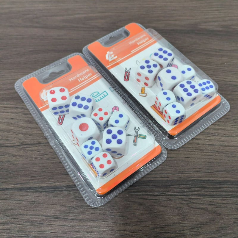 Пластмасови зарове, дизайн със заоблени ръбове, 600 броя, за шах и карти