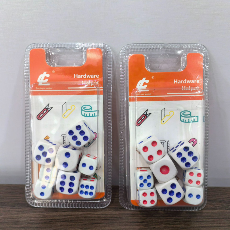 Пластмасови зарове, дизайн със заоблени ръбове, 600 броя, за шах и карти