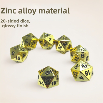 Зарове - 20-гранни, цинкова сплав, електроплакирани, правоъгълни, персонализирано лого