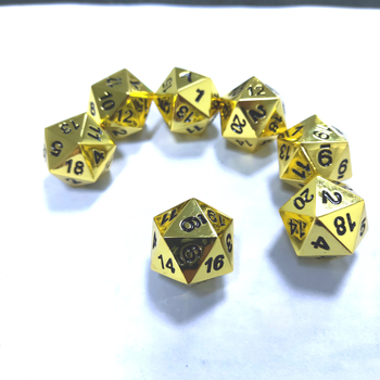 Зарове - 20-гранни, цинкова сплав, електроплакирани, правоъгълни, персонализирано лого