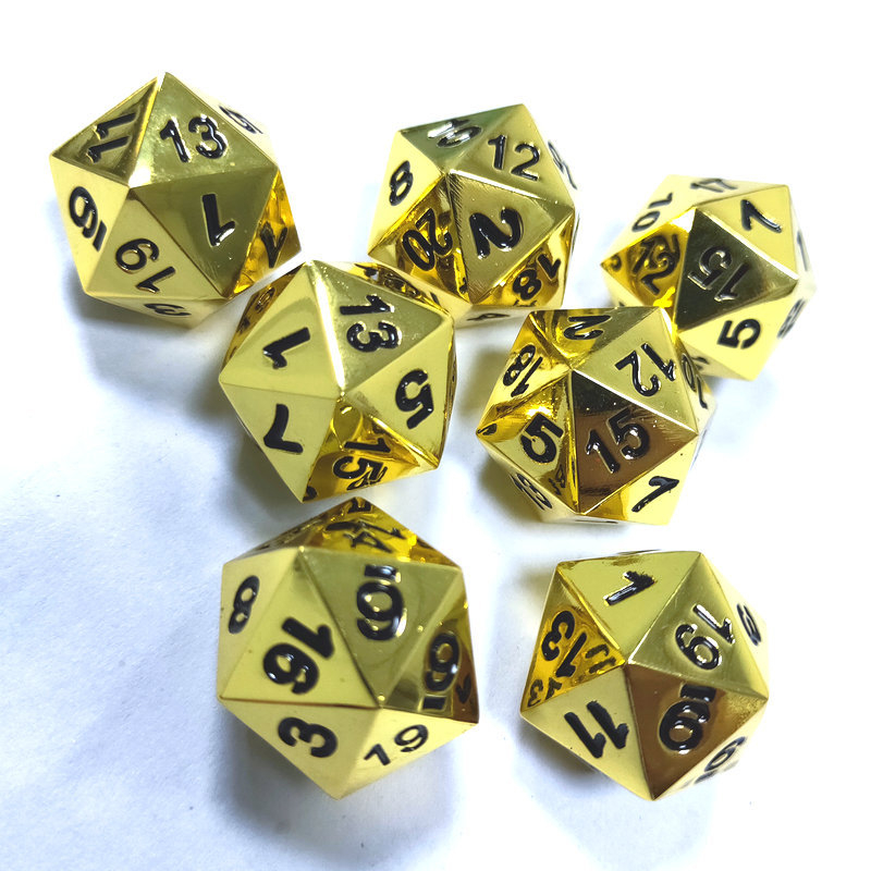 Зарове - 20-гранни, цинкова сплав, електроплакирани, правоъгълни, персонализирано лого