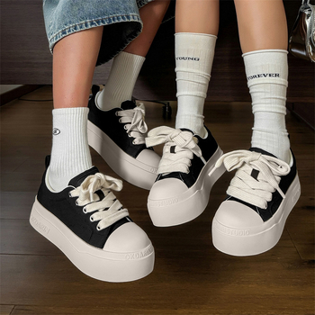 Unisex kedas no auduma ar apaļu purnu, 3–5 cm paaugstinājums, gumijas zole