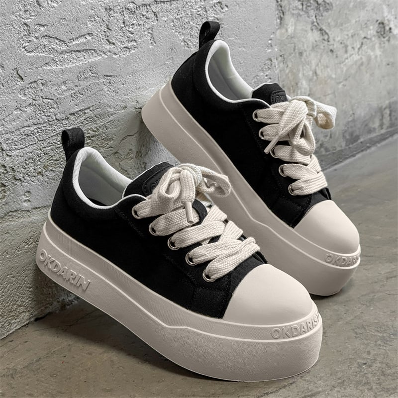 Unisex kedas no auduma ar apaļu purnu, 3–5 cm paaugstinājums, gumijas zole