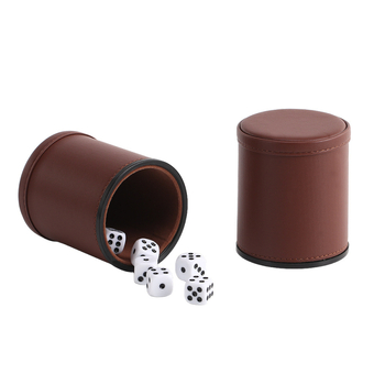 PU кожа чаша за зарове, против подхлъзване, кутия 28 бр., произход Шенжен, персонализируема, за шах и карти