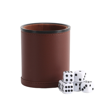 PU кожа чаша за зарове, против подхлъзване, кутия 28 бр., произход Шенжен, персонализируема, за шах и карти