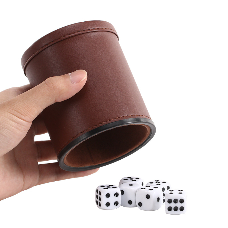 PU кожа чаша за зарове, против подхлъзване, кутия 28 бр., произход Шенжен, персонализируема, за шах и карти