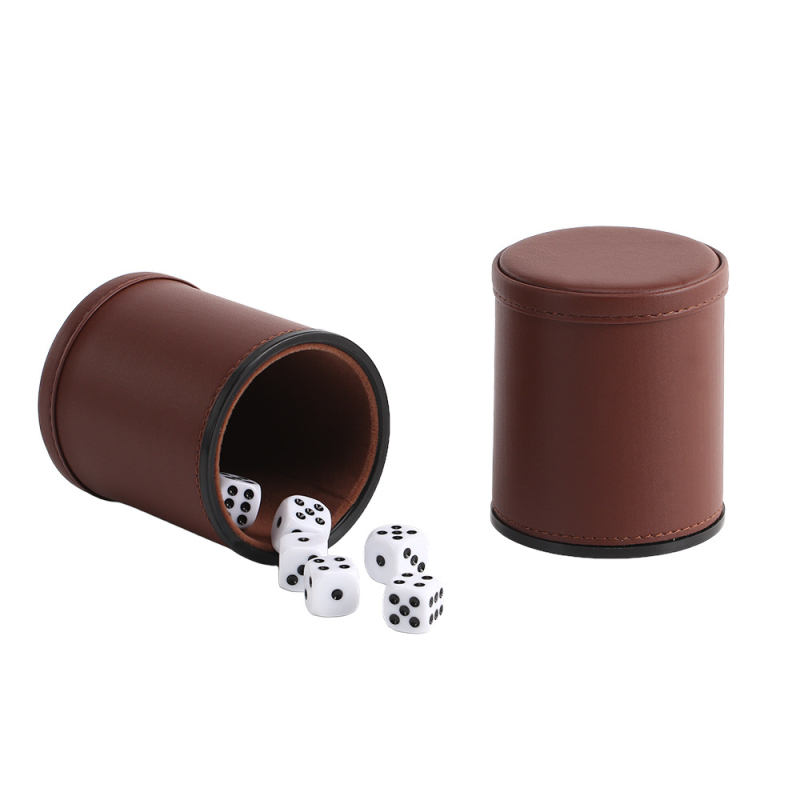 PU кожа чаша за зарове, против подхлъзване, кутия 28 бр., произход Шенжен, персонализируема, за шах и карти