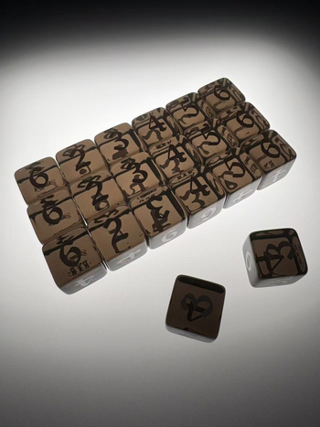 Зарове – акрил, правоъгълен ъгъл, алфанумерна марка, персонализиран печат за RPG настолна игра (Персонализация: Да; Марка: Three Benefits; Материал: Акрил; Стил: Правоъгъл ъгъл; Категория: Зарове)